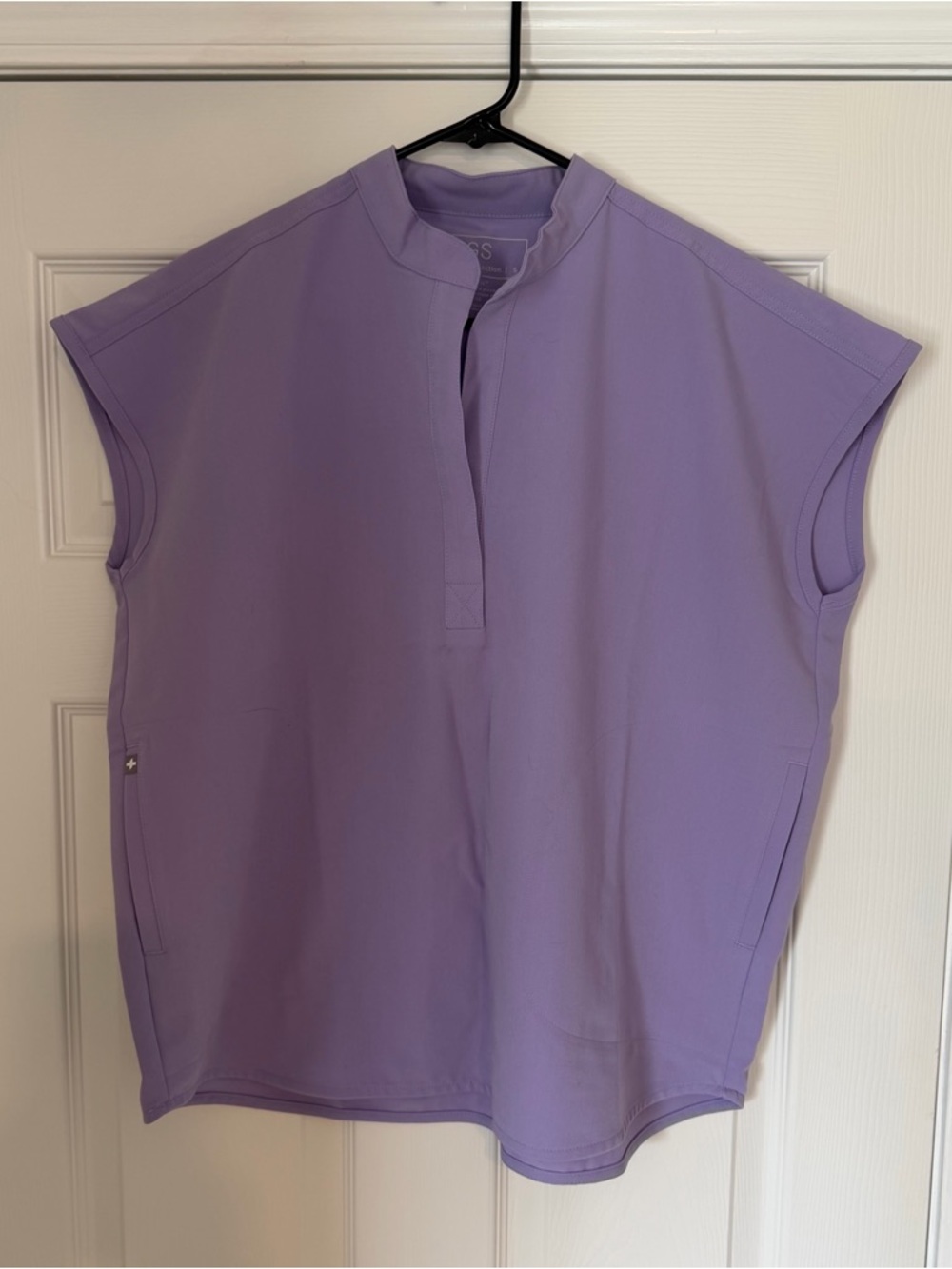 FIGS Women's Rafaela Oversized Scrub Top - Lavender Dew - Size Small